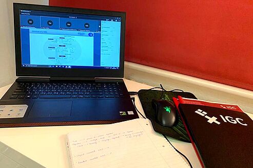 Laptop with Online Lecture