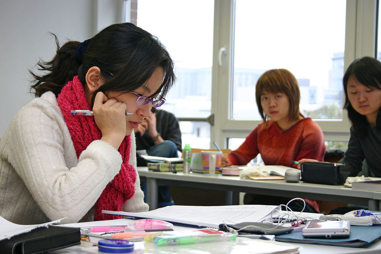 Female student in classroom