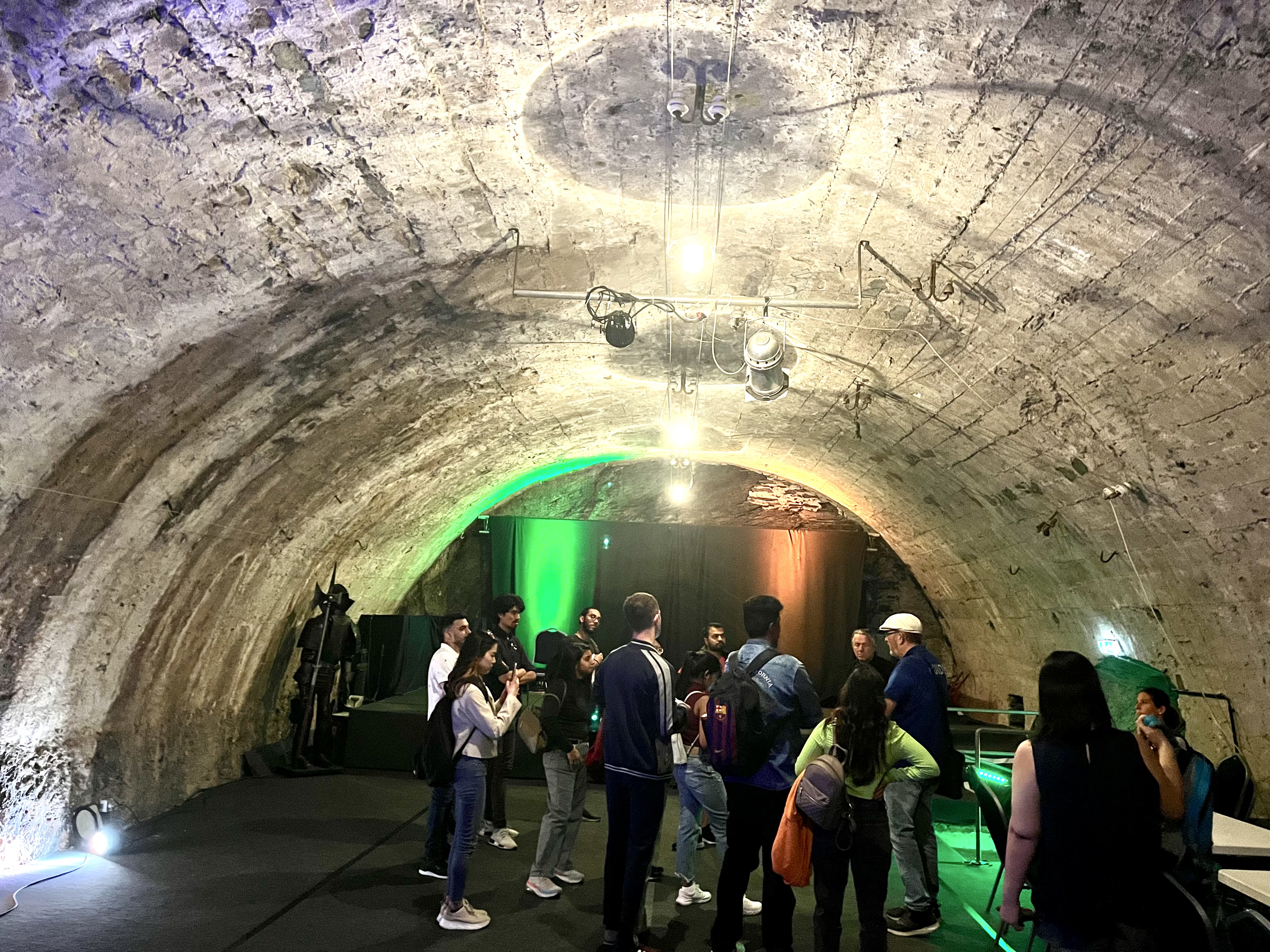 Underground wine cellar tour