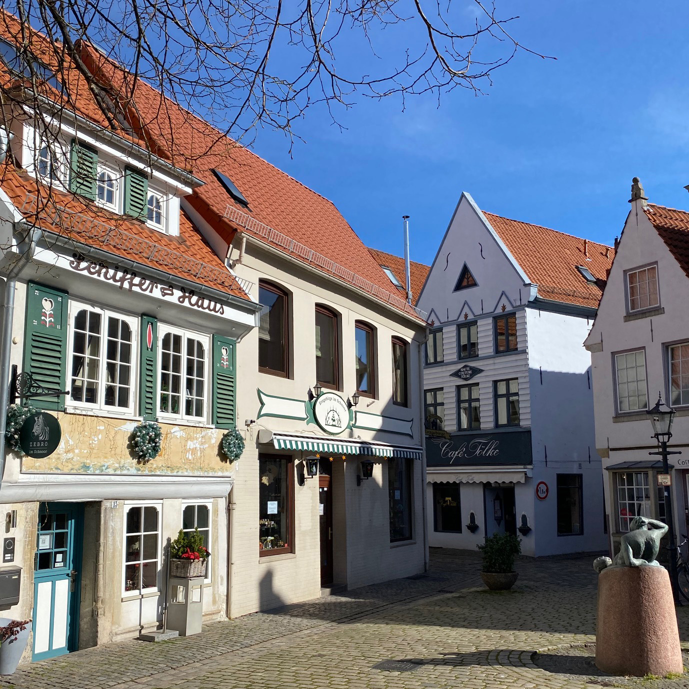 Altstadt von Bremen mit winzigen Häusern